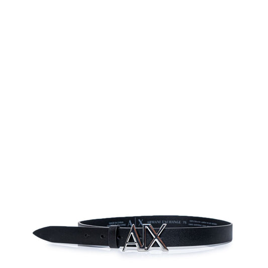 Armani Exchange Zwarte Leren Riem