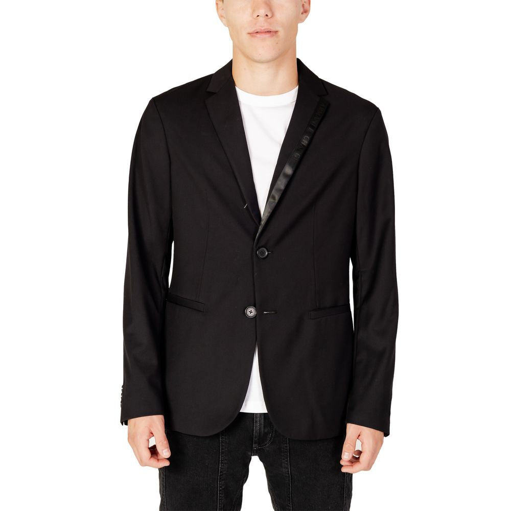 Armani Exchange Zwarte Polyester Blazer