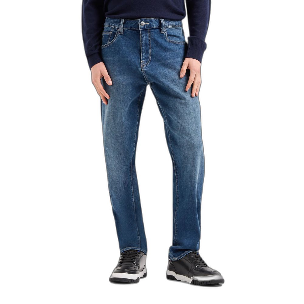 Armani Exchange Blauwe katoenen jeans en broek