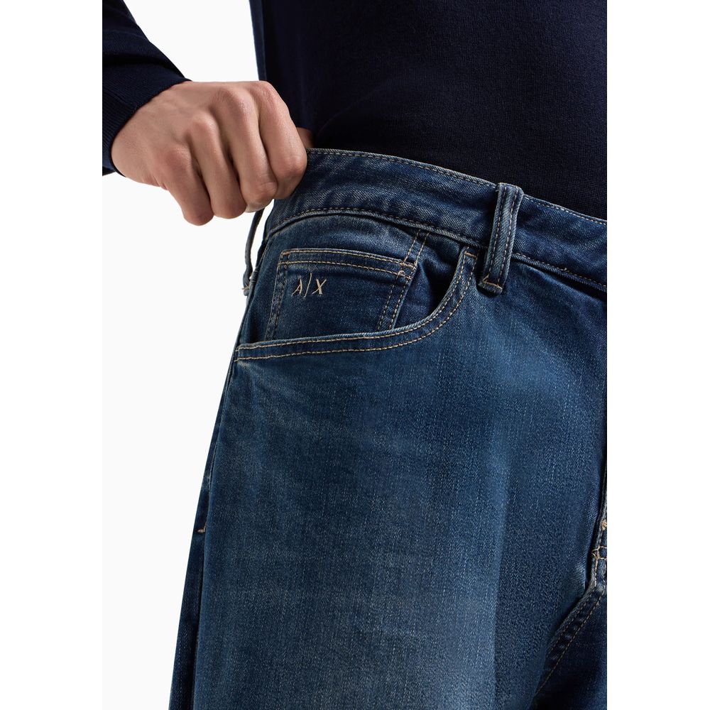 Armani Exchange Blauwe katoenen jeans en broek