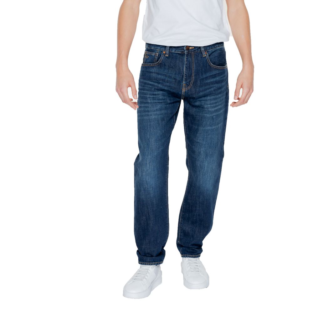 Armani Exchange Blauwe katoenen jeans en broek