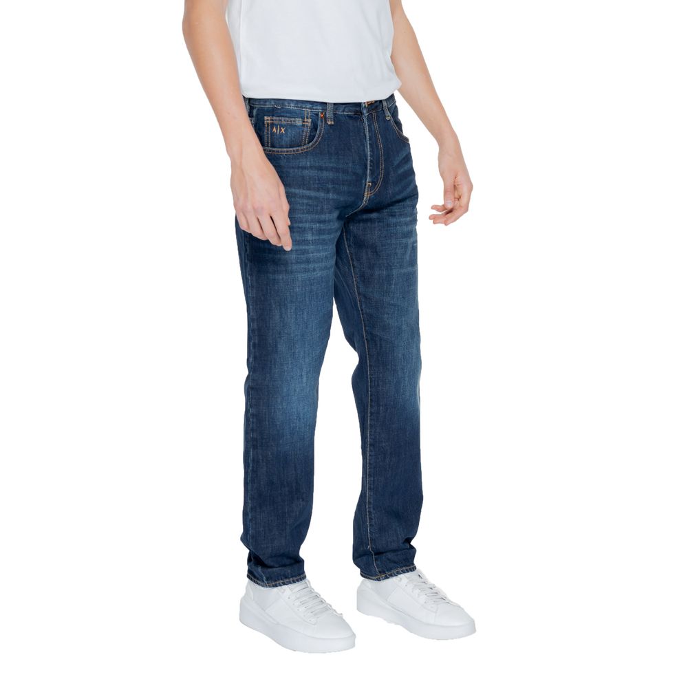 Armani Exchange Blauwe katoenen jeans en broek