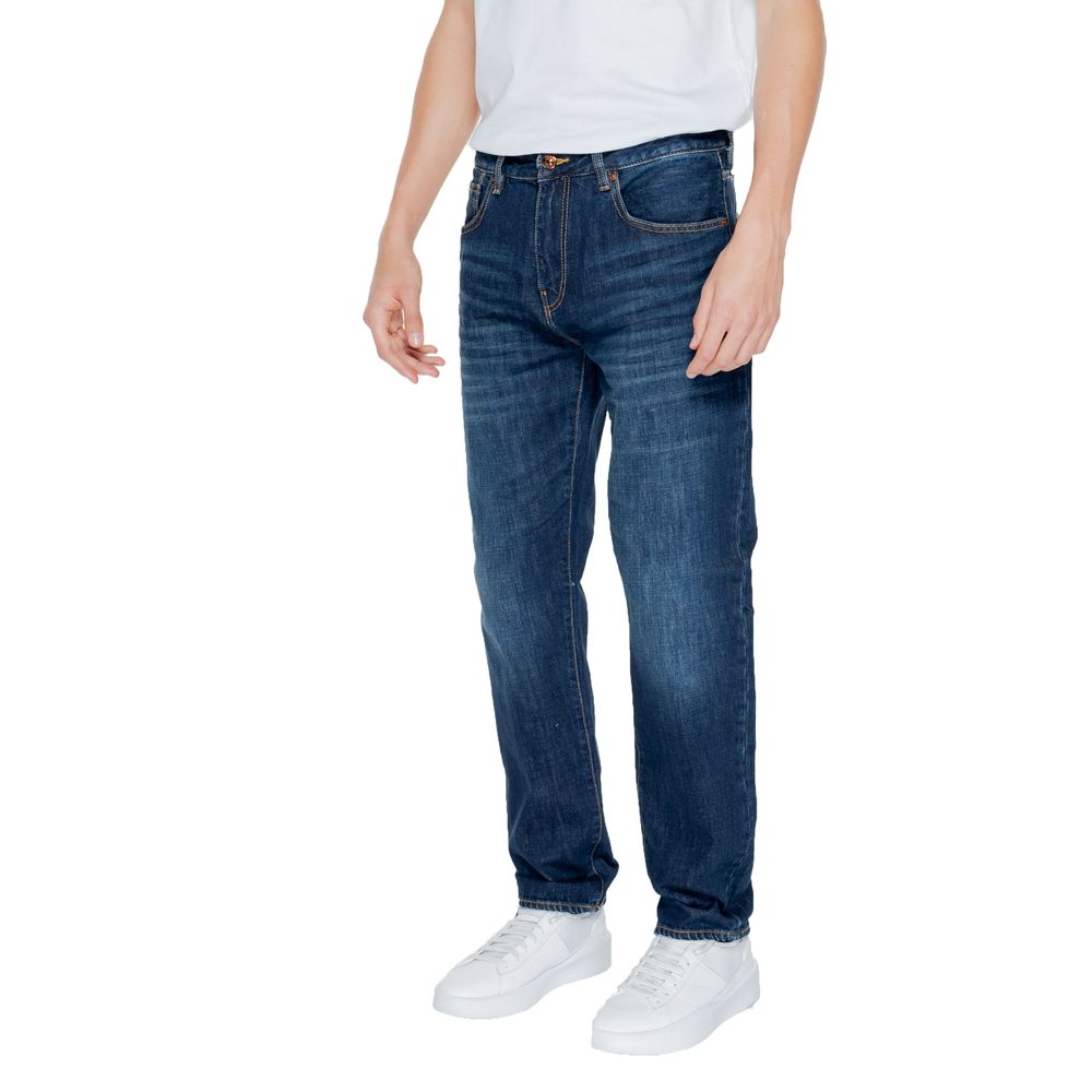 Armani Exchange Blauwe katoenen jeans en broek