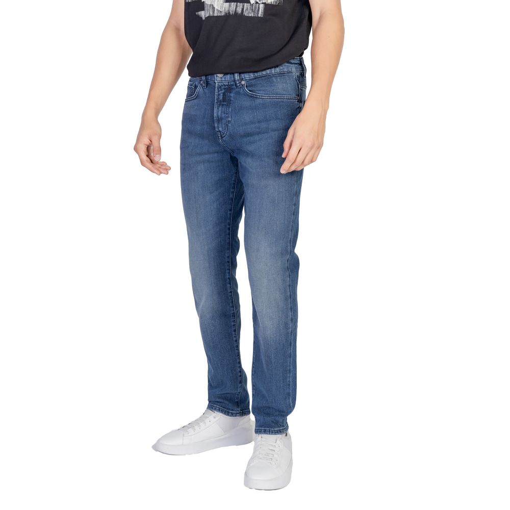 Hugo Boss Blauwe Katoenen Jeans & Broek