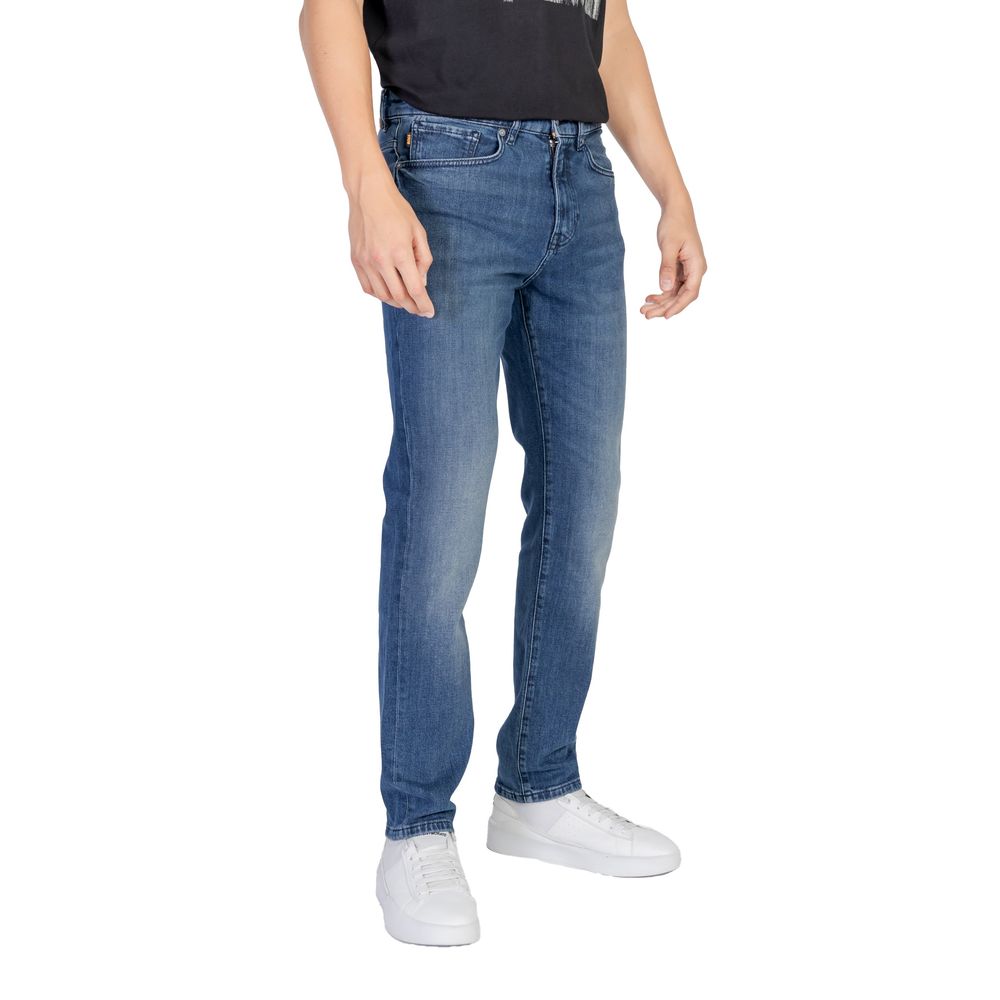 Hugo Boss Blauwe Katoenen Jeans & Broek