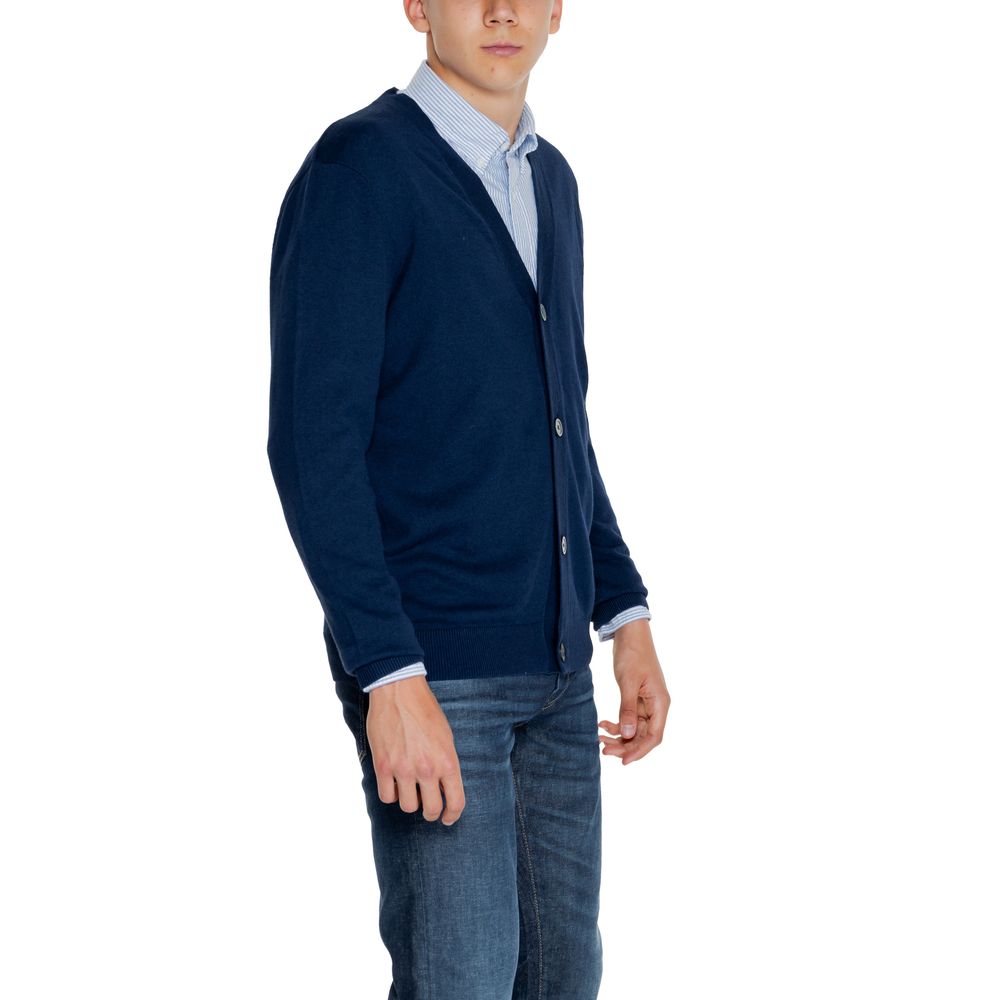 Jack Jones Blue Cotton Cardigan