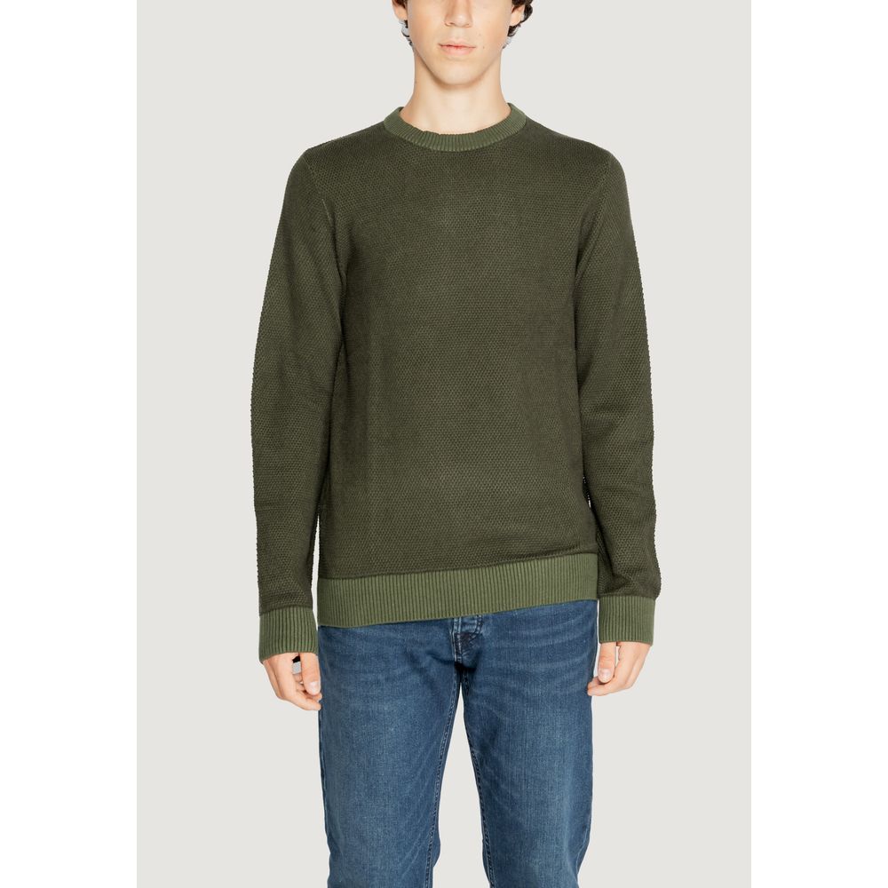 Jack Jones Green Cotton Sweater