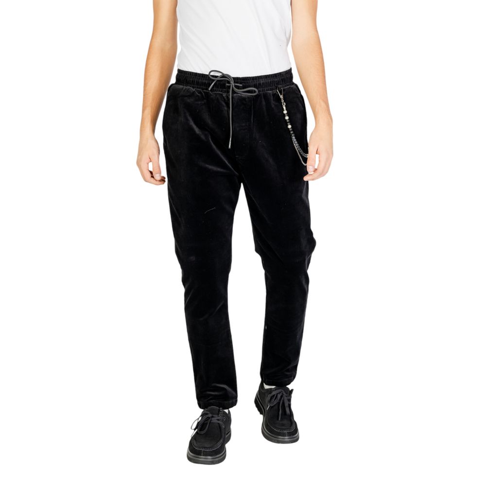 Gianni Lupo Black Cotton Jeans & Pant