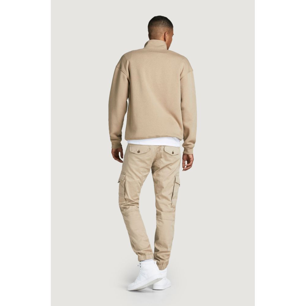 Jack Jones Beige Cotton Jeans & Pant