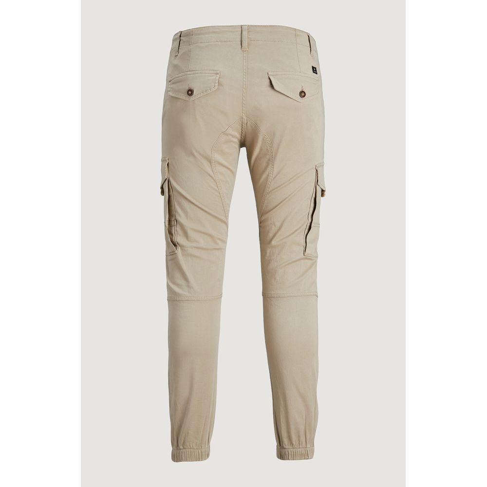 Jack Jones Beige Cotton Jeans & Pant