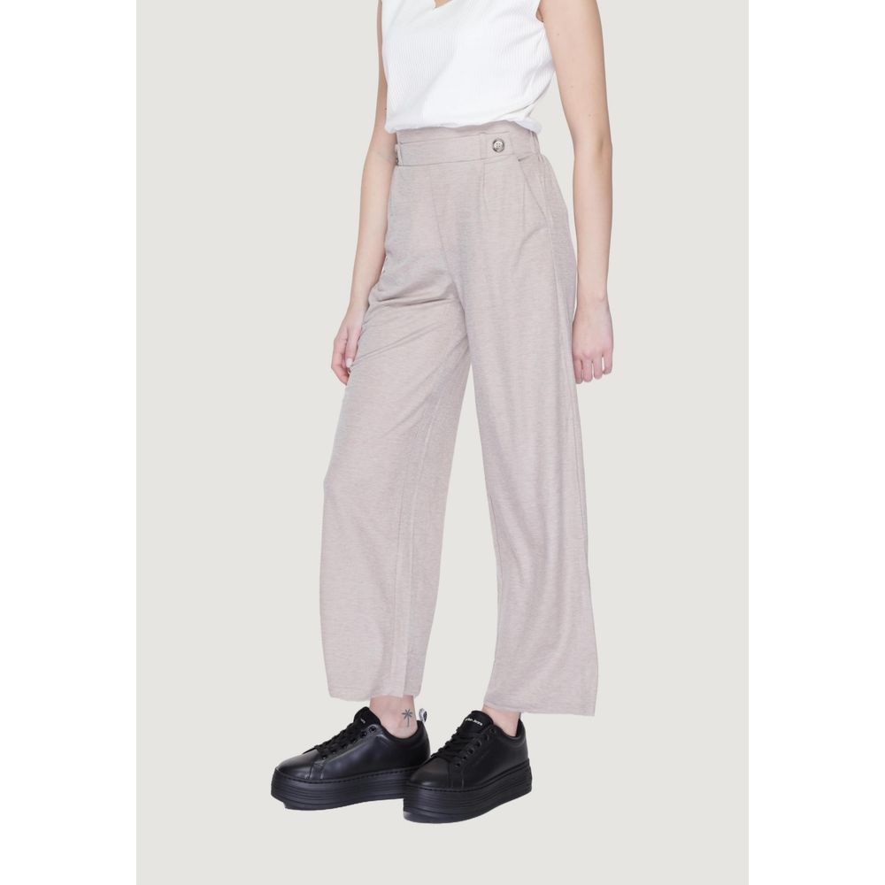 Jacqueline De Yong Gray Viscose Jeans & Pant