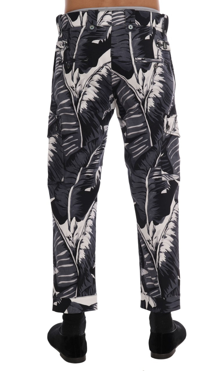 Dolce & Gabbana Elegante Capri Casual Broek met Bananenblad Print