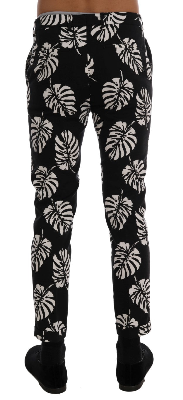 Dolce & Gabbana Slim Fit Leaf Print Enkelbroek