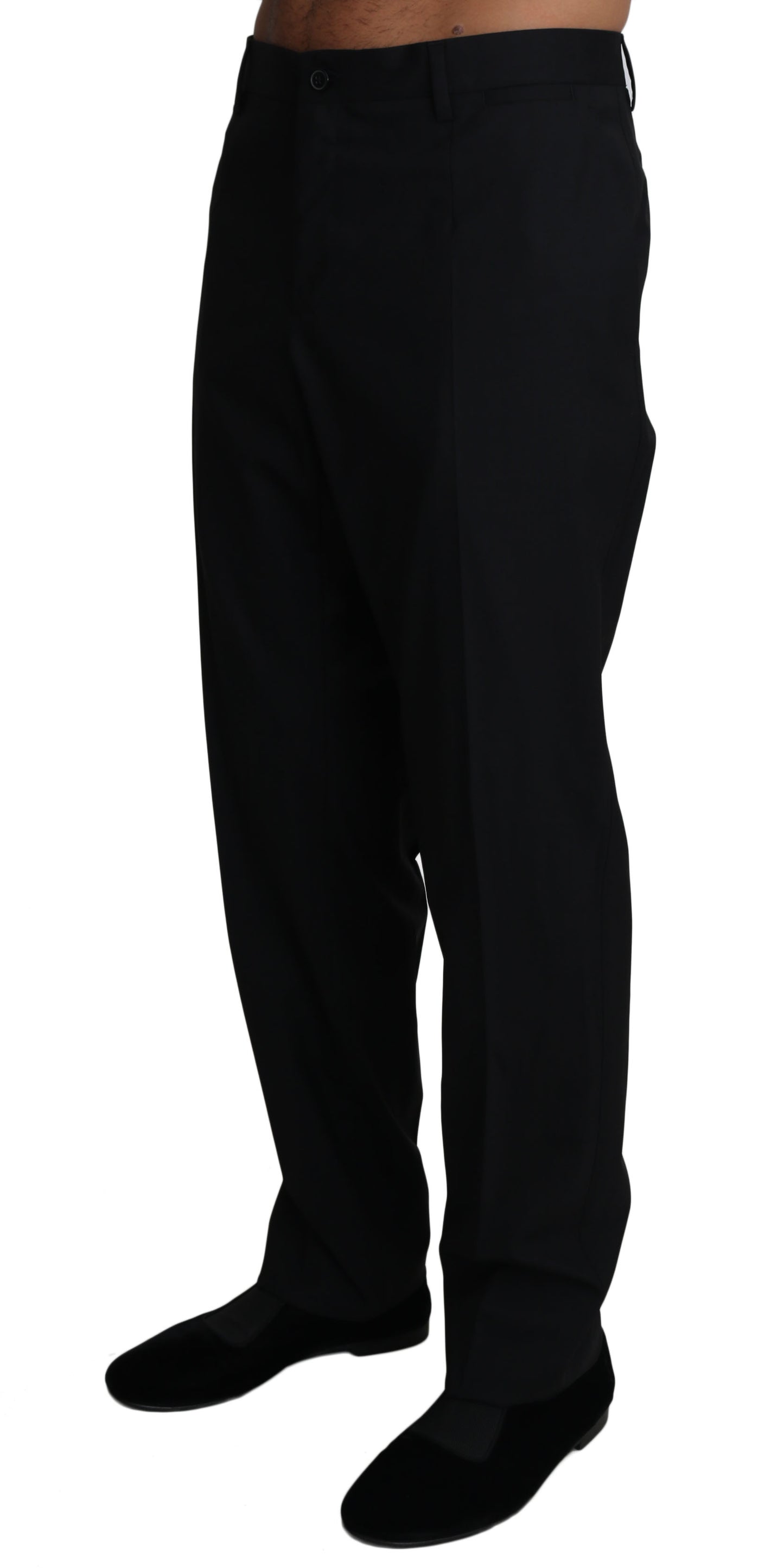 Dolce & Gabbana Elegante Zwarte Formele Broek van Wolmix