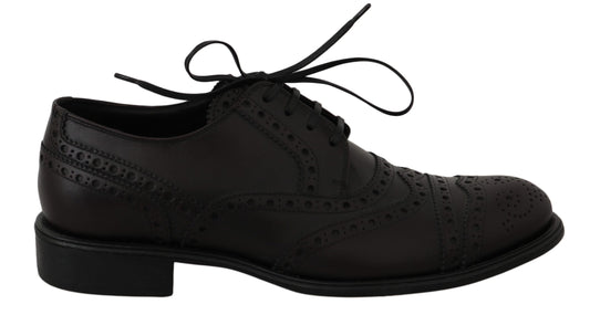 Dolce & Gabbana Elegante Bordeaux Wingtip Derby Dress Schoenen