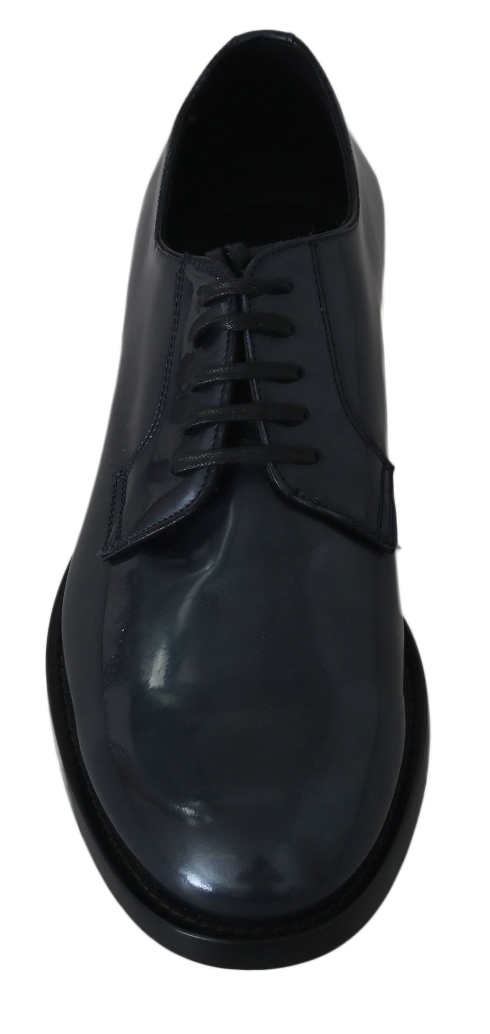 Dolce & Gabbana Elegante Blauwe Leren Derby Dress Schoenen